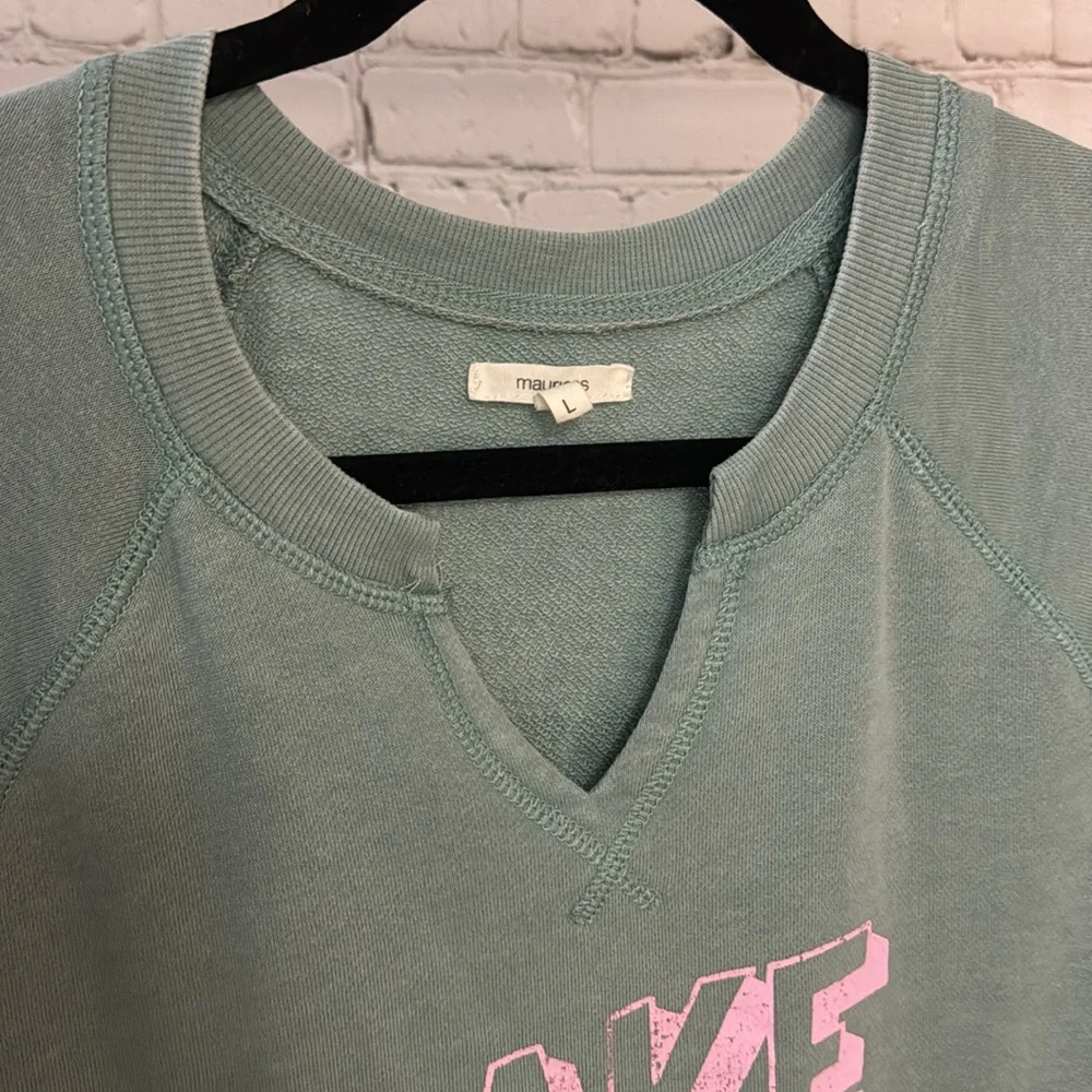 Maurices Blue and Pink "Lake Weekend" "Sunny Days Ahead" Crewneck - Picture 3 of 6